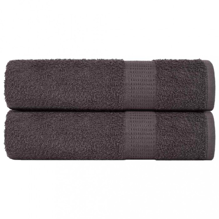vidaXL Prosoape de m&acirc;nă 2 buc Antracit 50x100 cm 360 g/m&sup2; 100% bumbac 136681