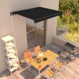 vidaXL Copertină retractabilă manual, antracit, 350 x 250 cm 3051238