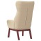 Scaun de relaxare, crem, material textil - 4