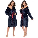Halat de baie Roger Women Navy Red M