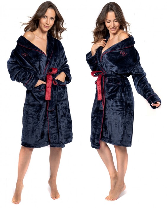 Halat de baie Roger Women Navy Red M