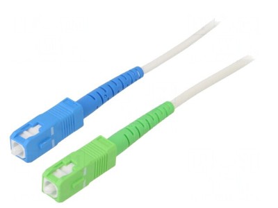 Patch Cord Fibră OS2 SC/APC SC/UPC 30m Alb foto