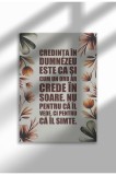 Poster Canvas Religios &icirc;n Lb Rom&acirc;nă &ndash; Print Digital Ne&icirc;nramat pe P&acirc;nză - Credinta in Dumnezeu | A3 (29.7 x 42 cm)