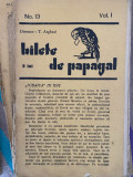 Bilete de papagal 1937-1938 nr. 13 vol. 1 Arghezi Iorga in Israel St.Velisar