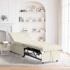Canapea extensibilă 3-in-1 Pull-Out Crem Catifea