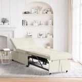 Canapea extensibilă 3-in-1 Pull-Out Crem Catifea