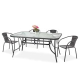Set de mobilier de grădină Lerkules 4 &icirc;n 1 cu cadru metalic