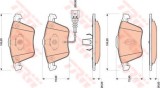 Set placute frana,frana disc AUDI A3 Sportback (8PA) (2004 - 2013) TRW GDB1809