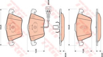 Set placute frana,frana disc AUDI TT Roadster (8J9) (2007 - 2014) TRW GDB1809 foto