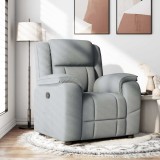 vidaXL Fotoliu rabatabil, gri deschis, material textil