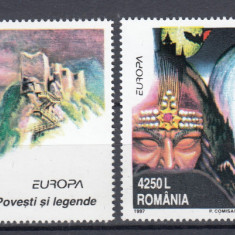 ROMANIA 1997 LP 1432 a EUROPA POVESTI+LEGENDE SERIE CU VINIETE DREAPTA MNH