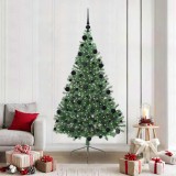 vidaXL Pom de Crăciun artificial pre-iluminat Verde 210 cm PVC 3397025