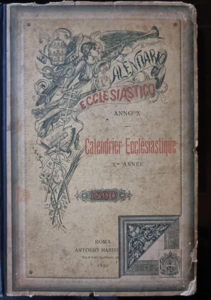Calendrier Ecclesiastique anno X - 1890