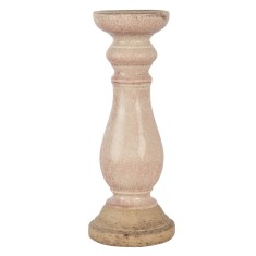 Sfesnic lumanare ceramica roz 14x36 cm