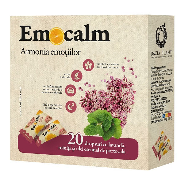 Emocalm drops 20dropsuri dacia plant