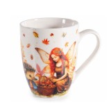 Cumpara ieftin Cana portelan multicolor in cutie cadou Autumn &Oslash; 8 cm x 10,5 H, 300 ml
