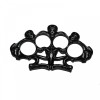Rozeta Box Pumnal Autoaparare Ideallstore, Negru, Otel, Cranii, 12cm, 7cm, 0.5cm