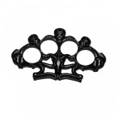 Rozeta Box Pumnal Autoaparare Ideallstore, Negru, Otel, Cranii, 12cm, 7cm, 0.5cm