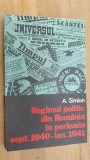 Regimul politic din Romania in perioada sept.1940-ian. 1941 - A.Simion