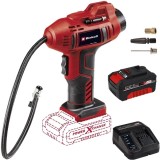 Einhell CE-CC 18 Li PXC + Starter Kit - Compresor auto 11 bar + Set 1 acumulator si incarcator Li-Ion 18 V 4 Ah