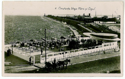 2043 - CONSTANTA, Restaurantul Vraja MARII - old postcard - real FOTO - unused foto