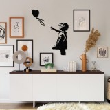 Cumpara ieftin Tablou metalic Banksy Negru 105x85 cm