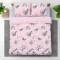Lenjerie Dubla BBC 4 piese, 132TC - Rose