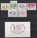 Liberia 1956 - Jocurile Olimpice, Melbourne, Serie + PA + Colita, MNH