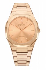Ceas Stemata Code, quartz, auriu roz total, otel inoxidabil, 38 mm foto