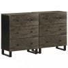 VidaXL Bufete 2 buc Negru 60x33x75 cm Lemn masiv Mango 3309998