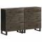 vidaXL Bufete 2 buc Negru 60x33x75 cm Lemn masiv Mango 3309998