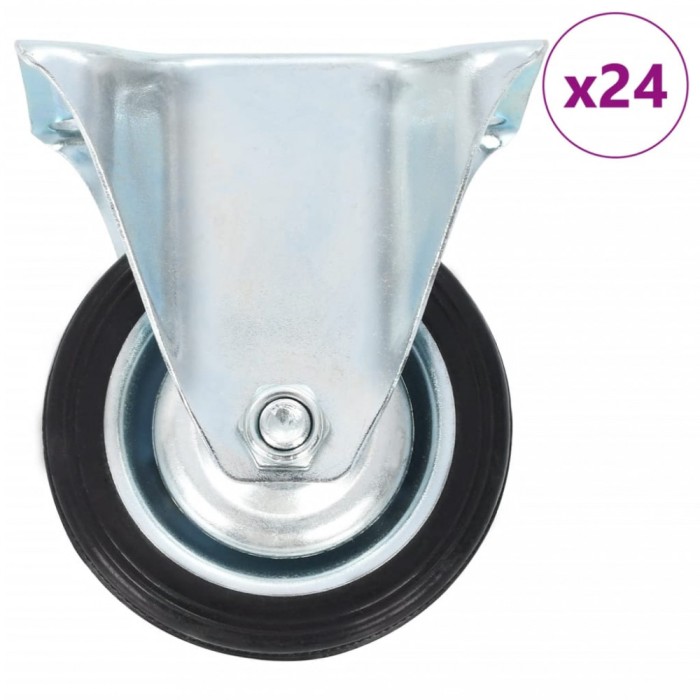 vidaXL Roți fixe, 24 buc., 75 mm 277939