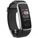 Bratara Techstar&reg; Fitness GT101 Silver-Black, IPS, Bluetooth 4.0, Monitorizare Cardiaca, Somn, Activitati