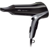 Uscator de par Braun Satin Hair HD710, 2200W, tehnologie Iontec, 2 viteze, 3 trepte, Negru