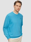 S.Oliver Bluza simpla barbati din amestec de bumbac si viscoza, Regular fit, Albastru deschis, S, 2XL, 3XL, L, M, XL