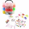 Set creativ pentru copii, 3000 piese, benzi de cauciuc, cro葯etate si elemente decorative pentru creare bratari si bijuterii colo, Oem