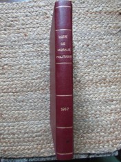 CODE DE MORALE POLITIQUE SYNTHESE DOCTRINALE (CARTE IN LIMBA FRANCEZA)