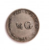 Moneda argint _ Curacao 1/4 Gulden 1947 _ km # 44 _ AG . 640 _ rara, America Centrala si de Sud