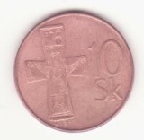 Slovacia 10 coroane 1993 - primul an de batere., Europa