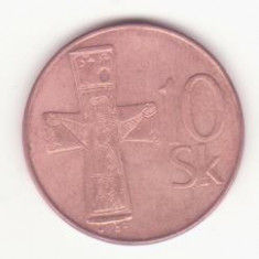Slovacia 10 coroane 1993 - primul an de batere.