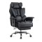 Scaun directorial OFF413, piele ecologica, robust, cadru metalic, mecanism a-sincron, role gumate, 150 kg