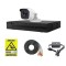 Kit supraveghere Hikvision Hilook, 1 camera 2MP, IR 20m, DVR 4 canale, 2MP, Autocolant Rovision SafetyGuard Surveillance
