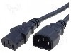 Cablu alimentare AC, 1m, 3 fire, culoare negru, IEC C13 mama, IEC C14 tata, SCHURTER - 6007.0212 foto