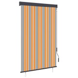 Jaluzea tip rulou de exterior, galben și albastru, 120 x 250 cm