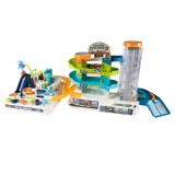Parcare auto interactiva XL pentru copii 3 ani+,cu 3 niveluri,lift mobil pentru masinute,atelier mecanic cu elevator functional,pista auto,6 masi