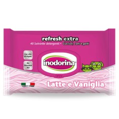 Inodorina servetele umede cu vitamine Lapte si Vanilie 40 buc foto