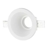 Spot incastrat, 132 mm, gips, GU10, Alb