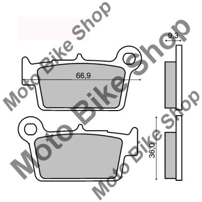 MBS Placute frana Yamaha YZ 125 spate, Cod Produs: 225101450RM foto