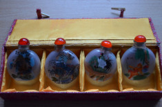 Lot 4 sticlute tutun de prizat China / Sticluta veche / Sticlute vechi foto