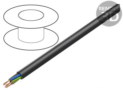 Cablu Electric H07RN-F 5G2.5mm2 Negru 450/750V foto